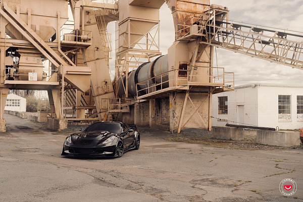Фото дисков Vossen EVO-4R (3-Piece) Черный сатин на Chevrolet Corvette C7
