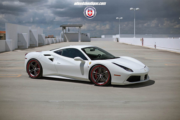 Фото дисков HRE S207 Сатиновый графит на Ferrari 488