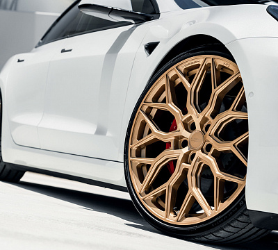 Фото дисков Vossen HF-2 на Tesla Model 3