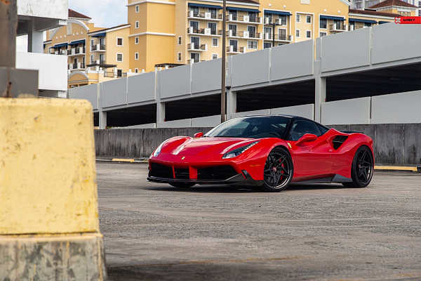 Фото дисков Anrky S3-X3 Черный глянец на Ferrari 488