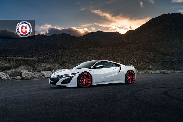 Фото дисков HRE P204 Красный сатин на Acura NSX II