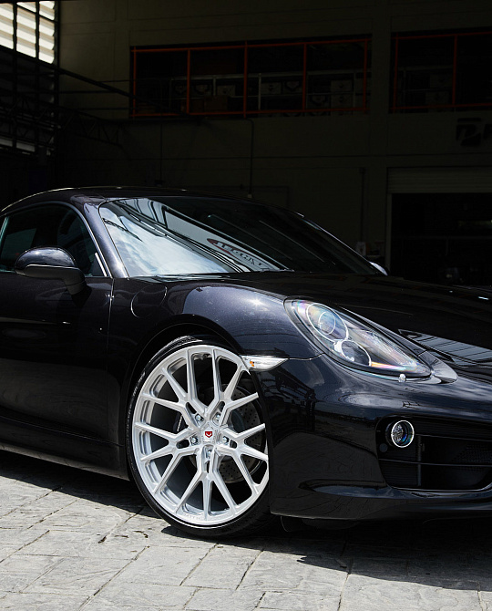 Фото дисков M-X3 Глянцевый лак на Porsche Cayman II