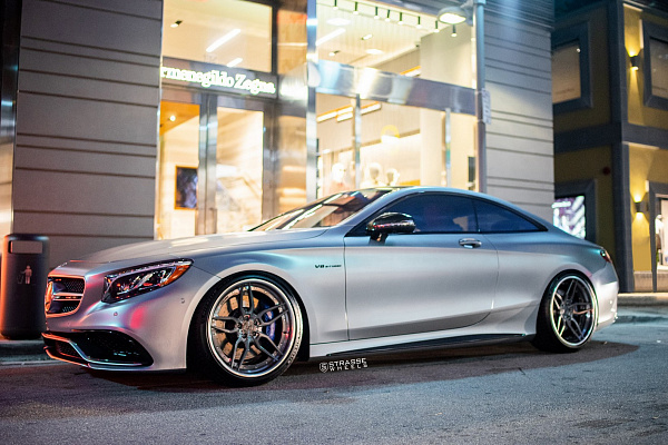 Фото дисков Strasse Wheels SV4 Deep Concave FS Сатиновый графит на Mercedes-Benz S-Class (W222, C217)