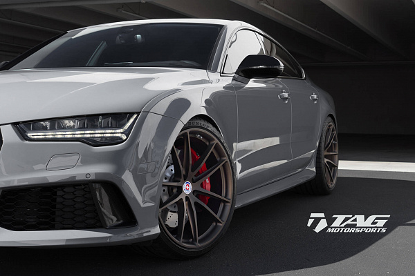 Фото дисков HRE P104 Сатиновая бронза на Audi A/RS 7 (4G)