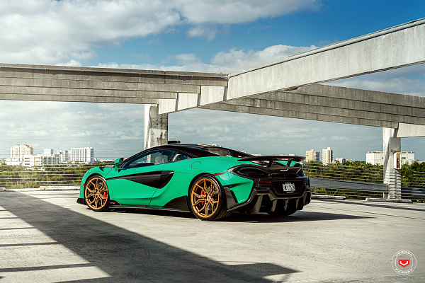 Фото дисков Vossen EVO-3R Глянцевое темное золото на McLaren 600
