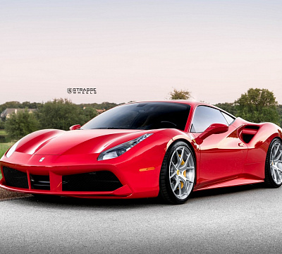 Фото дисков Strasse Wheels SM5R Deep Concave Monoblock на Ferrari 488
