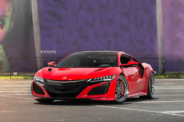 Фото дисков Strasse Wheels SV1 Deep Concave FS Сатиновый темный лак на Acura NSX II