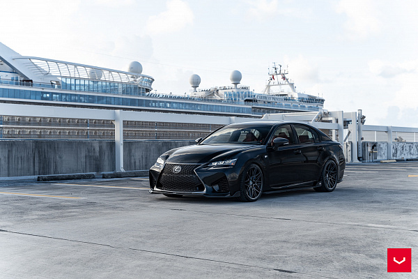 Фото дисков Vossen HF-7 Черный сатин на Lexus GS IV