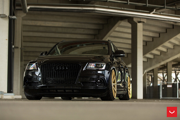 Фото дисков Vossen CV4 Сатиновое золото на Audi Q5 (8R)