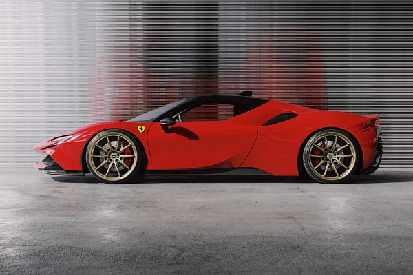 Фото дисков Brixton Forged PF11 R / RS Сатиновое темное золото на Ferrari SF90
