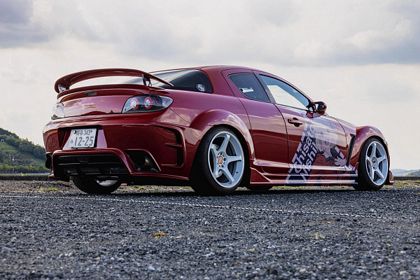 Фото дисков Motegi Racing MR159 BATTLE V Белый глянец на Mazda RX-8