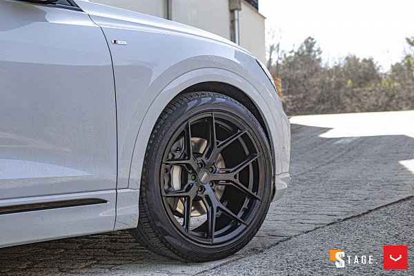 Фото дисков Vossen HF-5 Черный сатин на Audi Q8