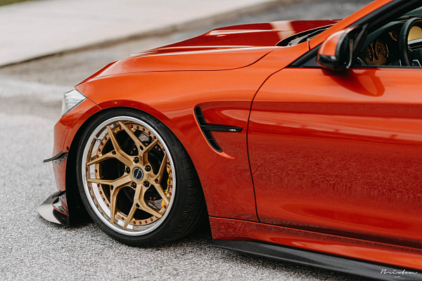 Фото дисков Brixton Forged PF5 Глянцевая шампань на BMW 4/M4 (F32/F82)