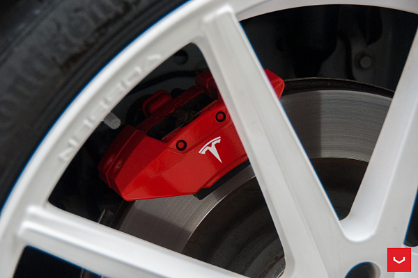 Фото дисков Vossen VFS-1 Белый глянец на Tesla Model X