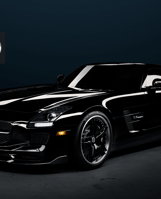 Фото дисков S107 Черный сатин на Mercedes-Benz SLS AMG