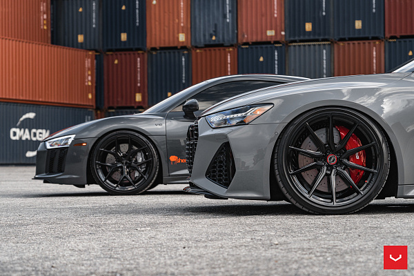 Фото дисков Vossen HF-3 Черный глянец на Audi A/RS 7 (4K)