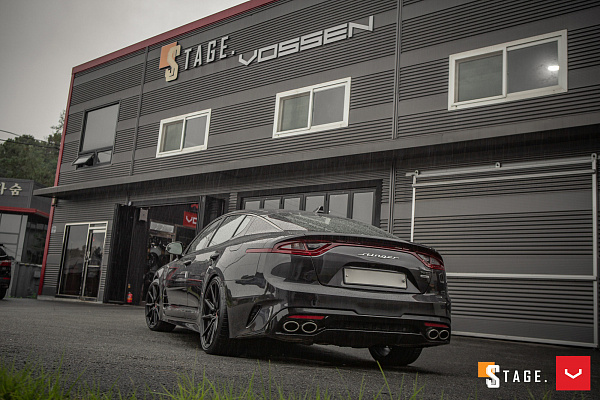 Фото дисков Vossen HF-3 Черный сатин на Kia Stinger