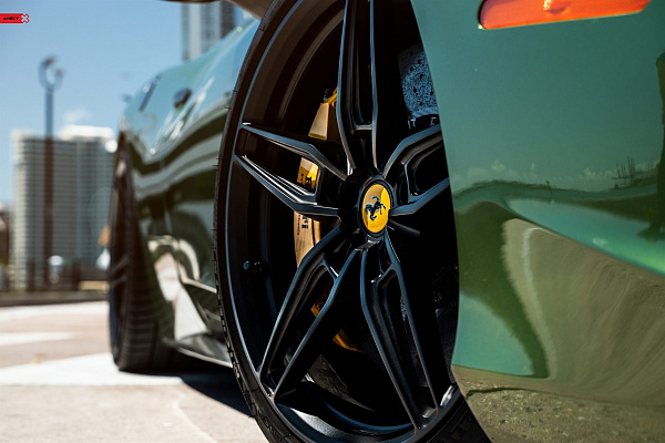 Фото дисков Anrky AN17 Черный сатин на Ferrari 458
