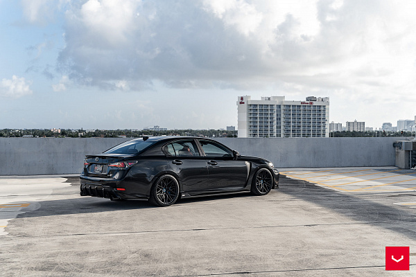Фото дисков Vossen HF-7 Черный сатин на Lexus GS IV