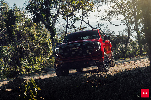 Фото дисков Vossen HFX-1 (6-Lug) Черный сатин на GMC Sierra IV