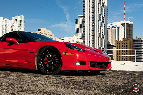 Фото дисков Vossen M-X2 Черный сатин на Chevrolet Corvette C6