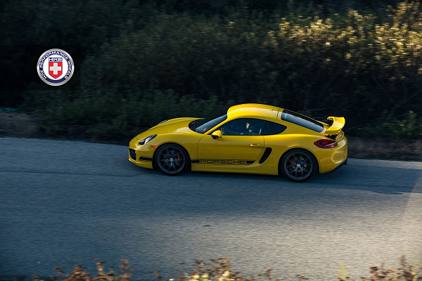 Фото дисков HRE P101 Сатиновый графит на Porsche Cayman II