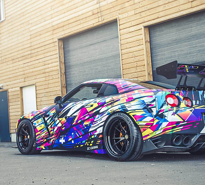 Фото дисков HRE S101 на Nissan GT-R