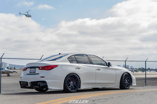 Фото дисков HRE FF01 Синий сатин на Infiniti Q50