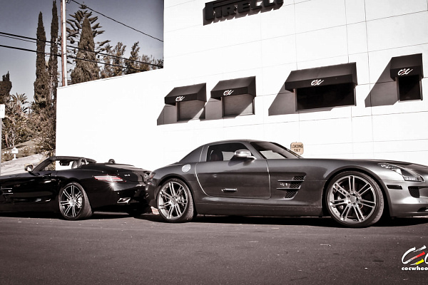 Фото дисков CEC C883 Сатиновый лак на Mercedes-Benz SLS AMG