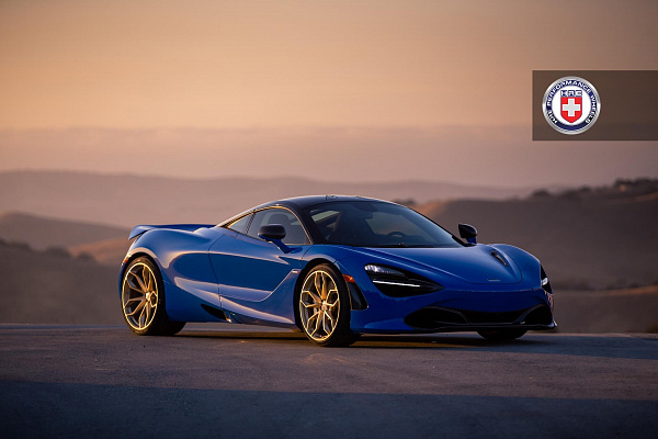 Фото дисков HRE P201 Глянцевое золото на McLaren 720S