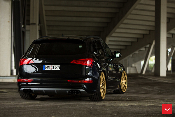 Фото дисков Vossen CV4 Сатиновое золото на Audi Q5 (8R)