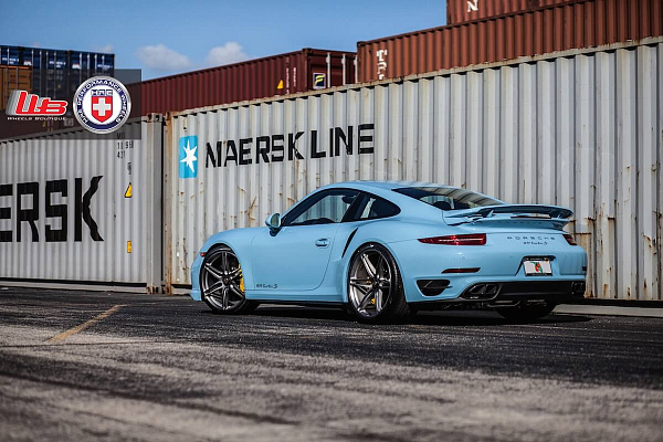 Фото дисков HRE P106 Сатиновый темный лак на Porsche 911 VII