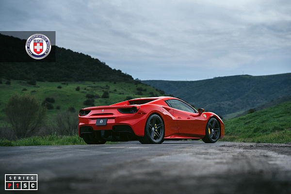 Фото дисков HRE P107SC Черный сатин на Ferrari 488