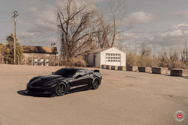Фото дисков Vossen EVO-4R (3-Piece) Черный сатин на Chevrolet Corvette C7