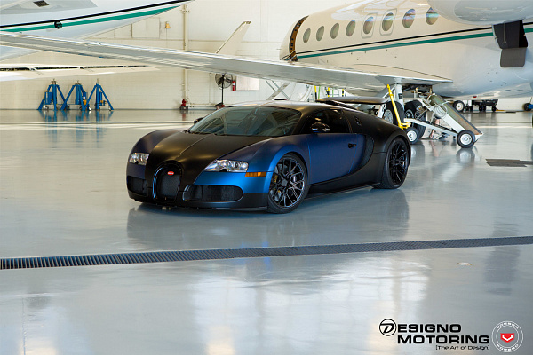 Фото дисков Vossen M-X3 Черный глянец на Bugatti Veyron