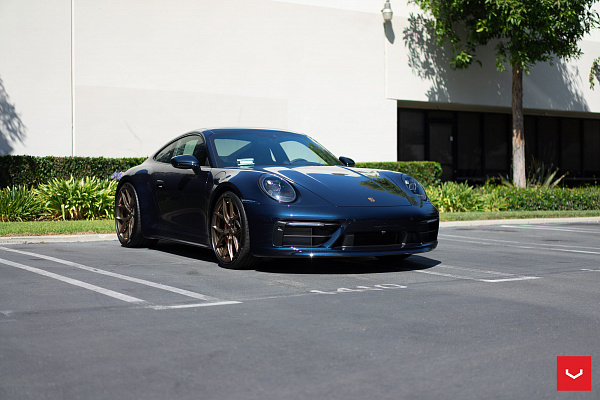 Фото дисков Vossen HF-5 Глянцевая бронза на Porsche 911 VIII