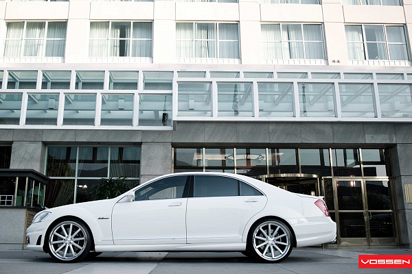 Фото дисков Vossen CV1 Серебро на Mercedes-Benz S-Class (W221)