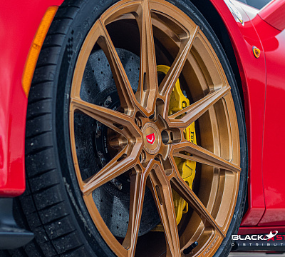 Фото дисков Vossen EVO-2R на Ferrari 488