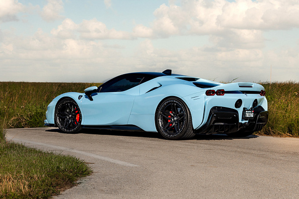 Фото дисков Strasse Wheels SV4-RS Deep Concave FS Черный сатин на Ferrari SF90