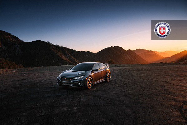 Фото дисков HRE 527 Глянцевая бронза на Honda Civic Type R FK8