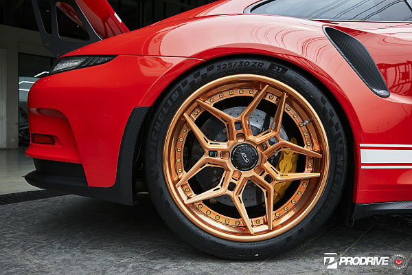 Фото дисков Vossen EVO-4R (3-Piece) Глянцевая медь на Porsche 911 VIII