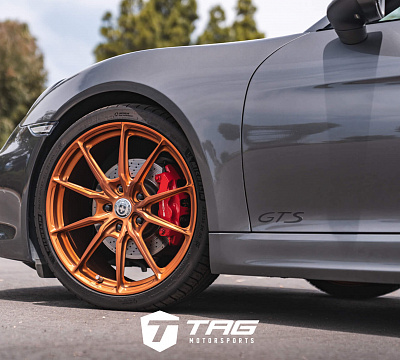 Фото дисков HRE P104SC на Porsche Cayman II