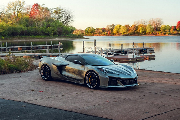 Фото дисков Anrky AN31 Черный глянец на Chevrolet Corvette C8
