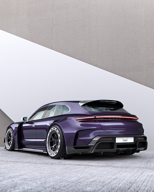 Фото дисков PF7 Aerotech Черный глянец на Porsche Taycan I