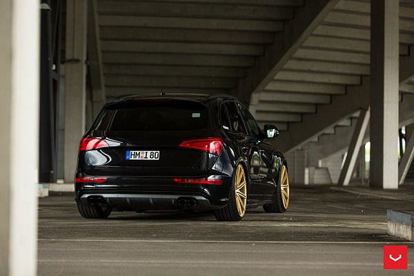 Фото дисков Vossen CV4 Сатиновое золото на Audi Q5 (8R)