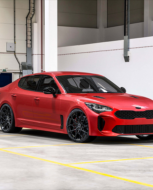 Фото дисков FF10 Черный сатин на Kia Stinger