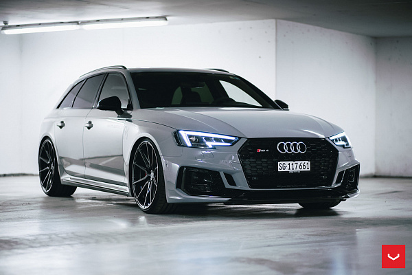 Фото дисков Vossen HF-3 Глянцевый темный лак на Audi A/S/RS 4 (B9)