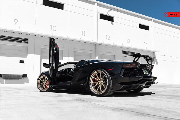 Фото дисков Anrky AN32 Сатиновая шампань на Lamborghini Aventador