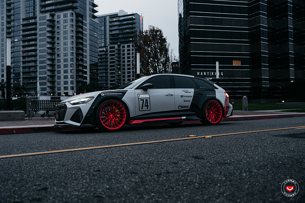 Фото дисков Vossen EVO-6TR Красный сатин на Audi A/RS 6 (C8)