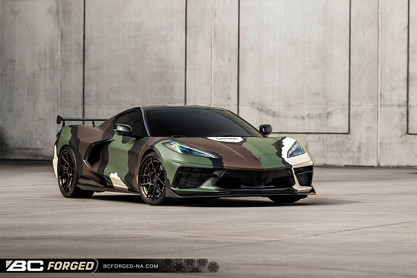 Фото дисков BC Forged HCA381 Черный матовый на Chevrolet Corvette C8